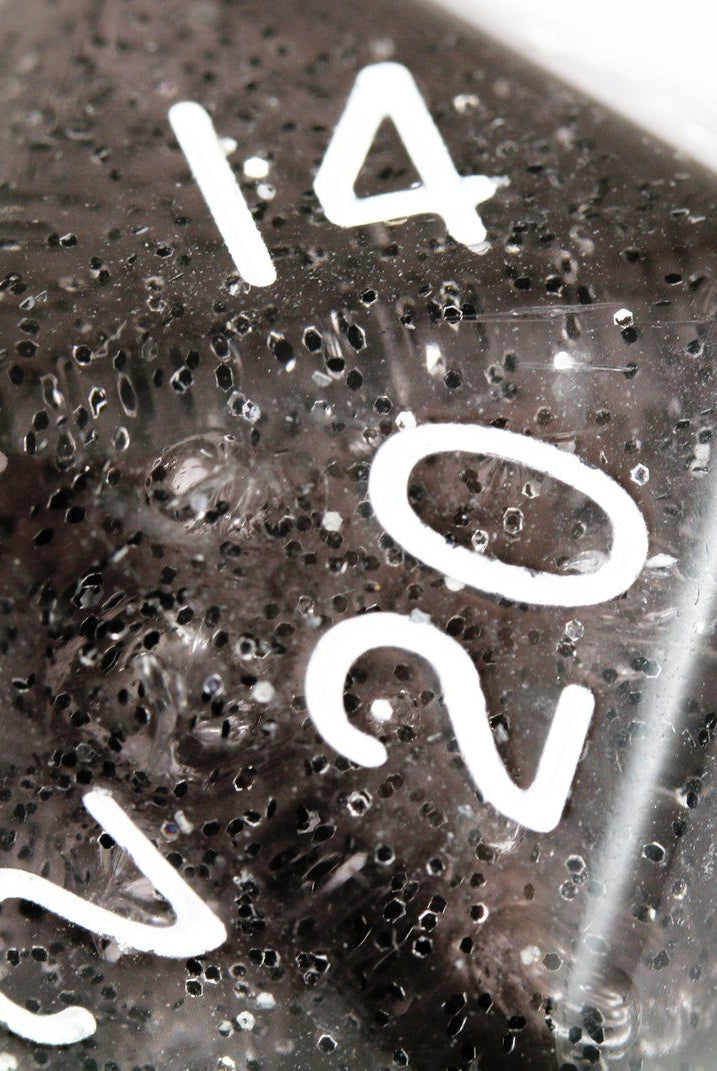 Giant d20 Dice Ethereal Black