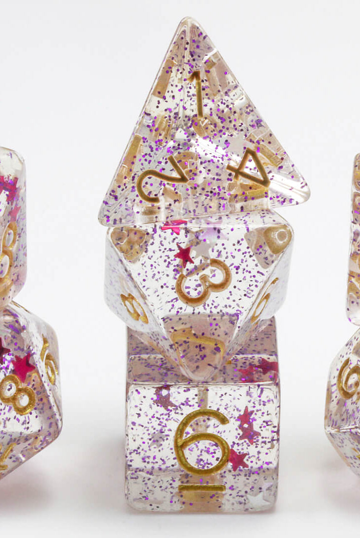 Purple Star D&D Dice