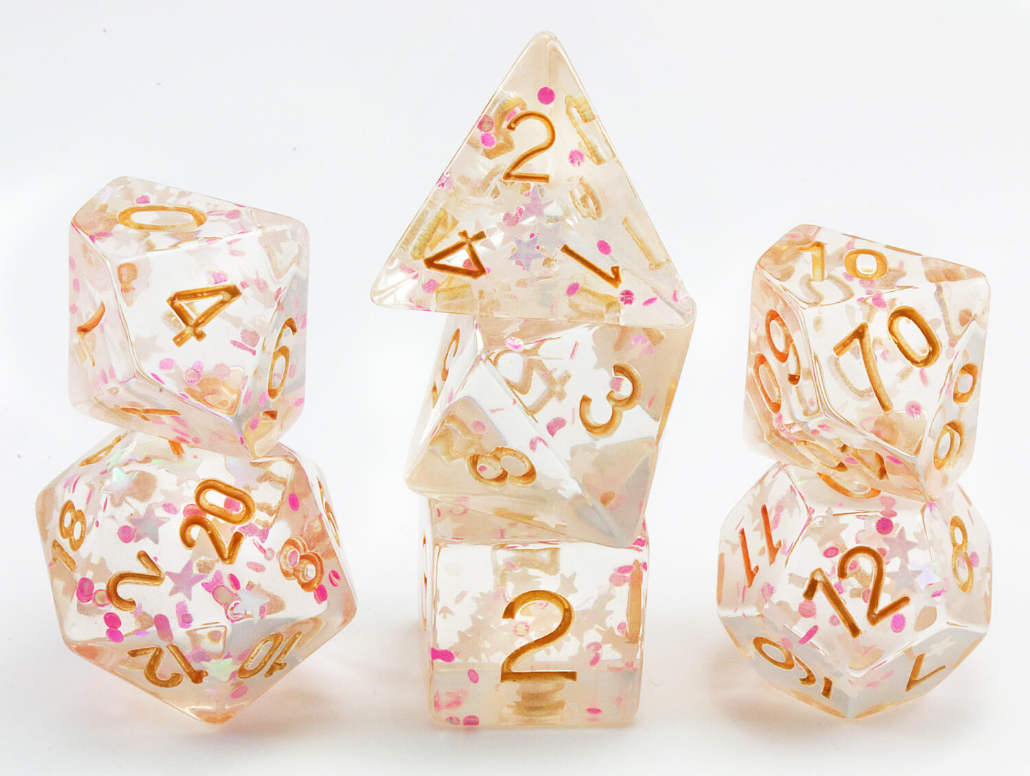 Star Dice Pink Polka Dot