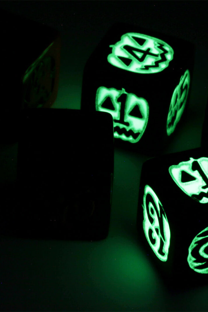 Glow in the dark Halloween dice