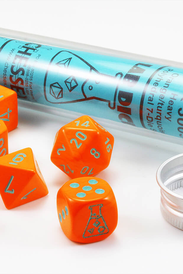 Chessex Lab Dice IV Heavy Orange 3
