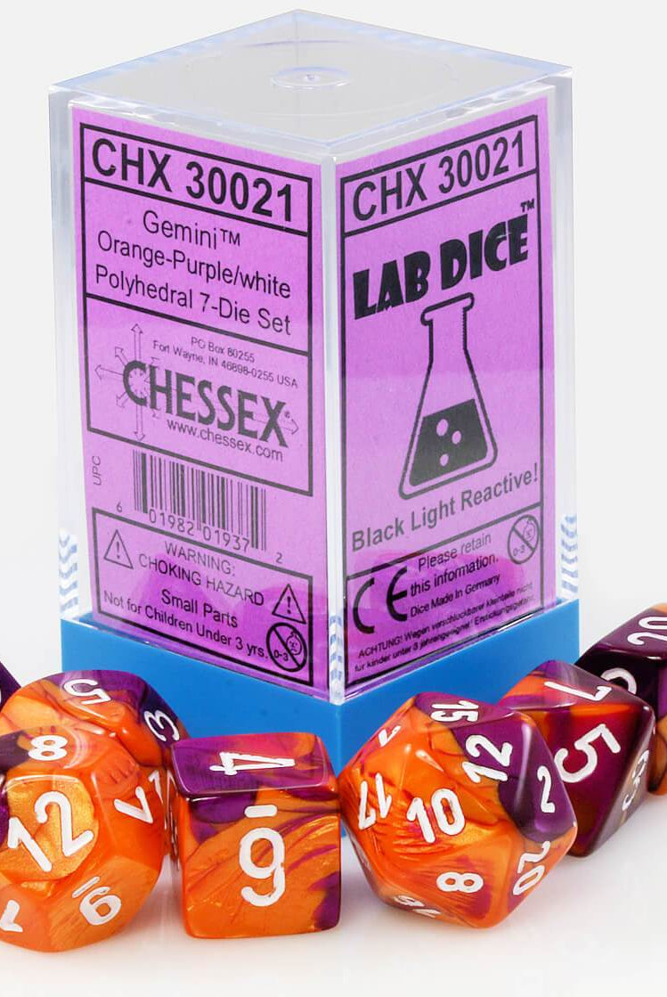 Chessex Lab Dice III Orange 2