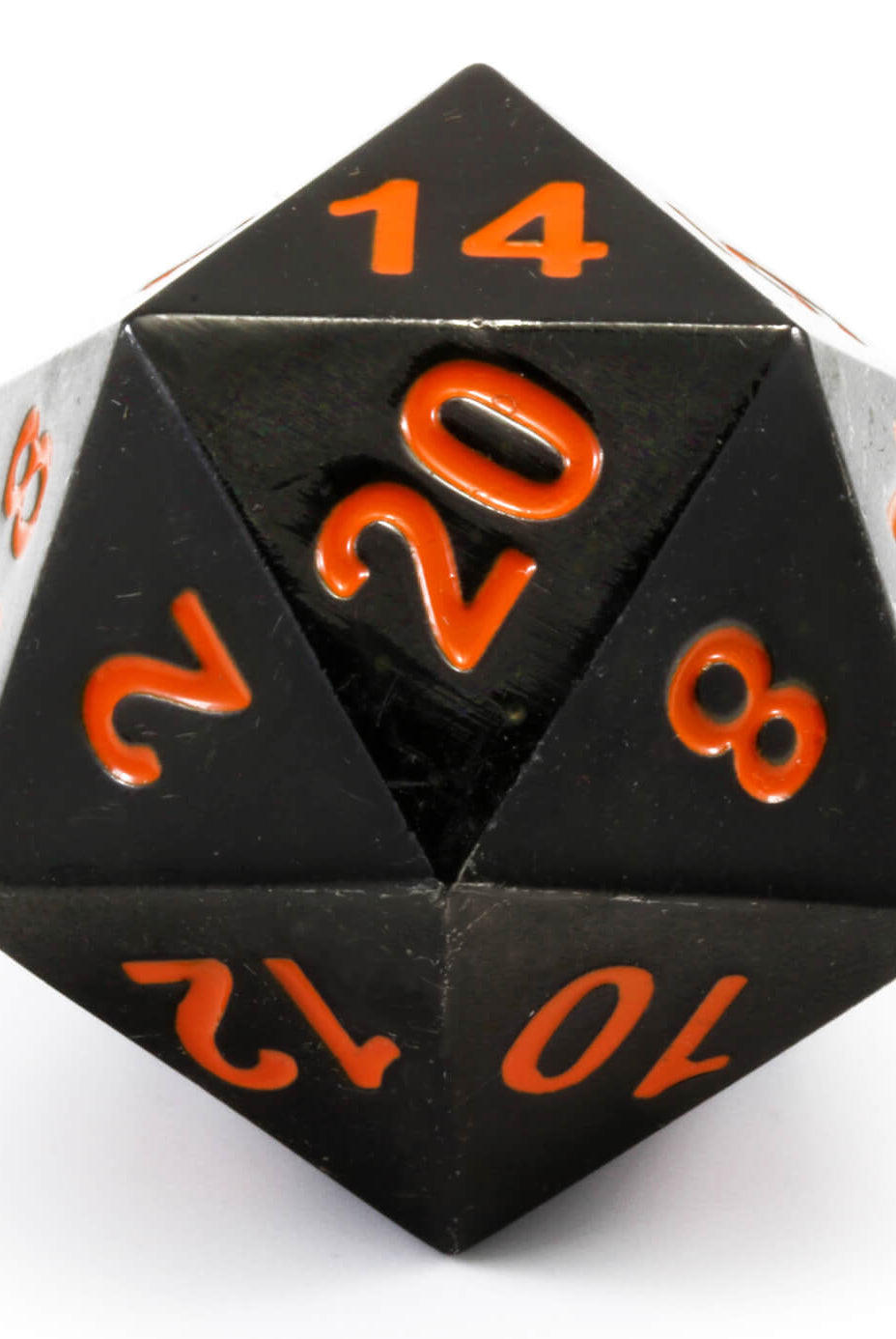 Black Lava Metal Dice d20