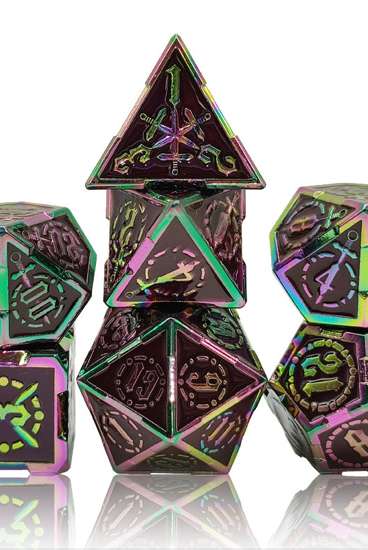 Swordmaster Purple Rainbow Dice