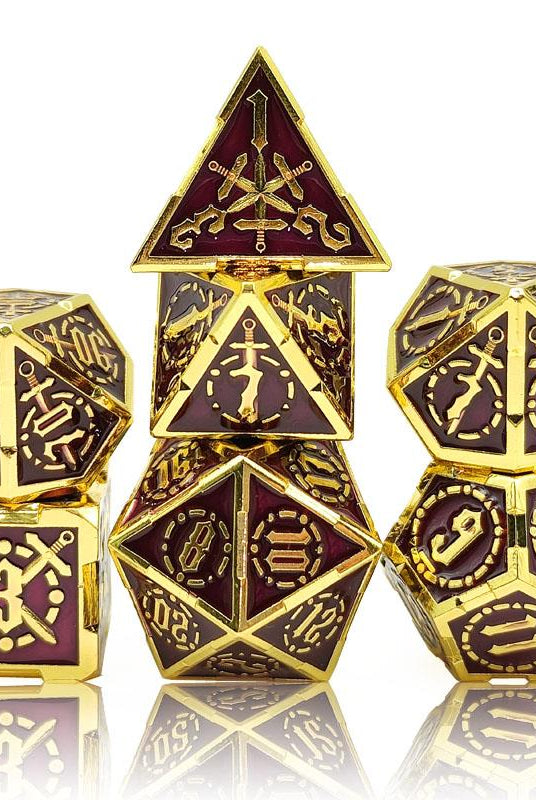 Swordmaster dice gold purple