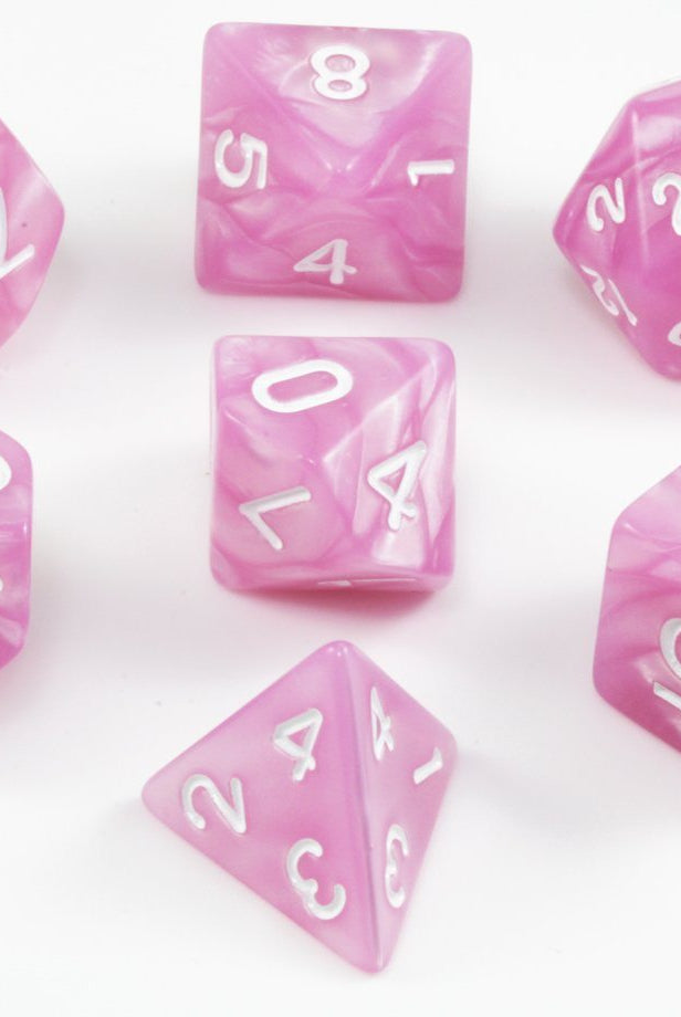 Pink Pearl D&D Dice