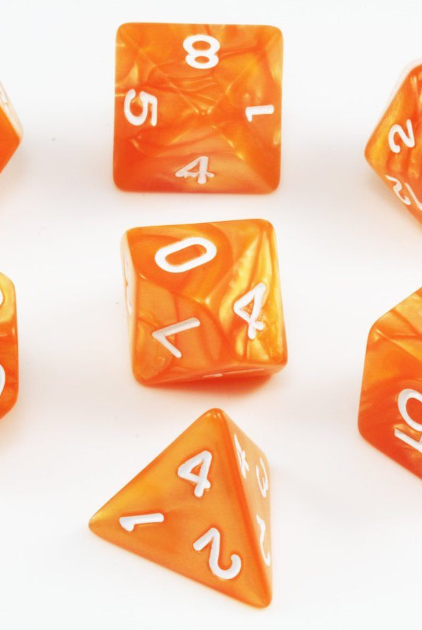 Orange Dungeons and Dragons Dice