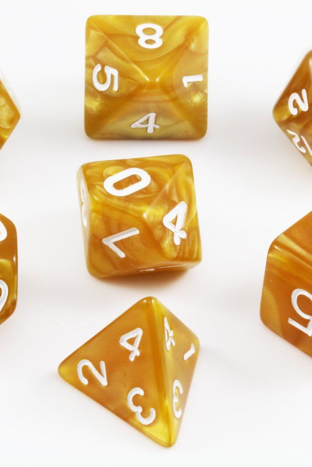 Gold Dungeons and Dragons Dice