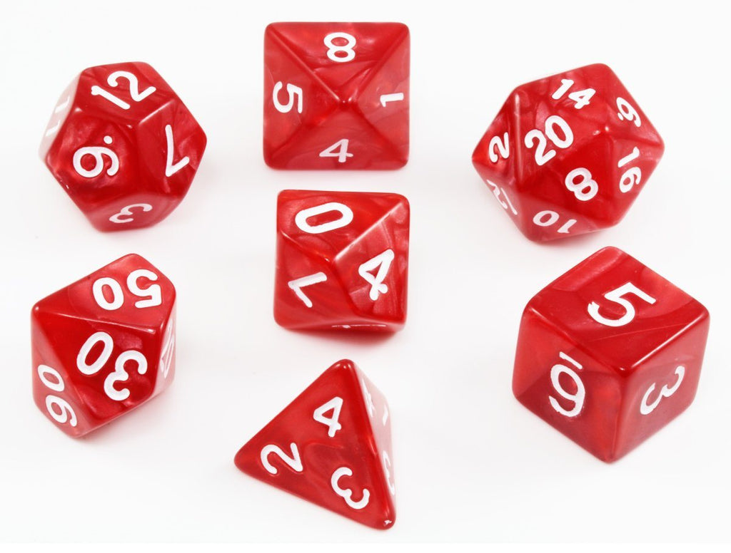 Red Dungeons and Dragons Dice