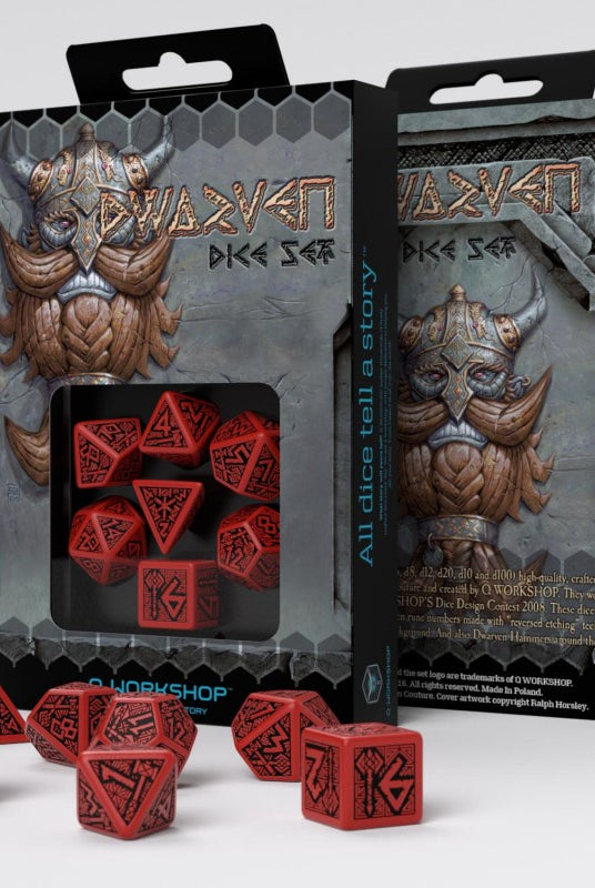Q-workshop Dwarven dice red