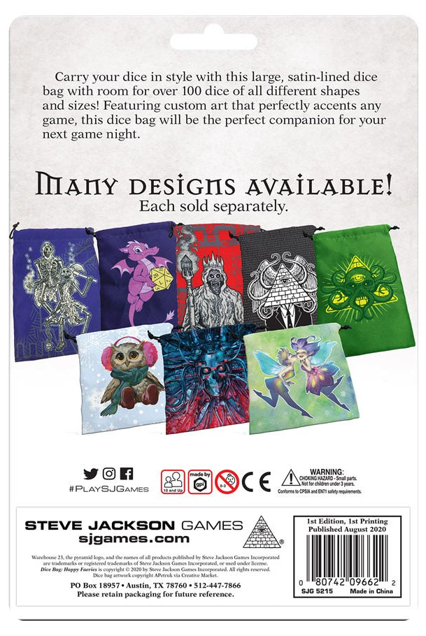 Happy Faeries Dice Bag Reverse