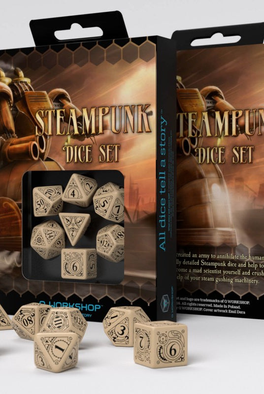 Steampunk Dice Biege Q-Workshop
