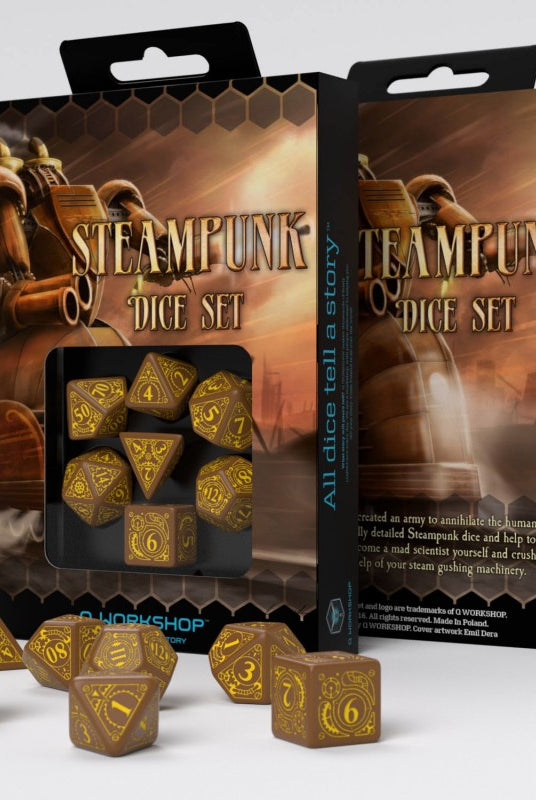 Steampunk Dice Brown Q-workshop