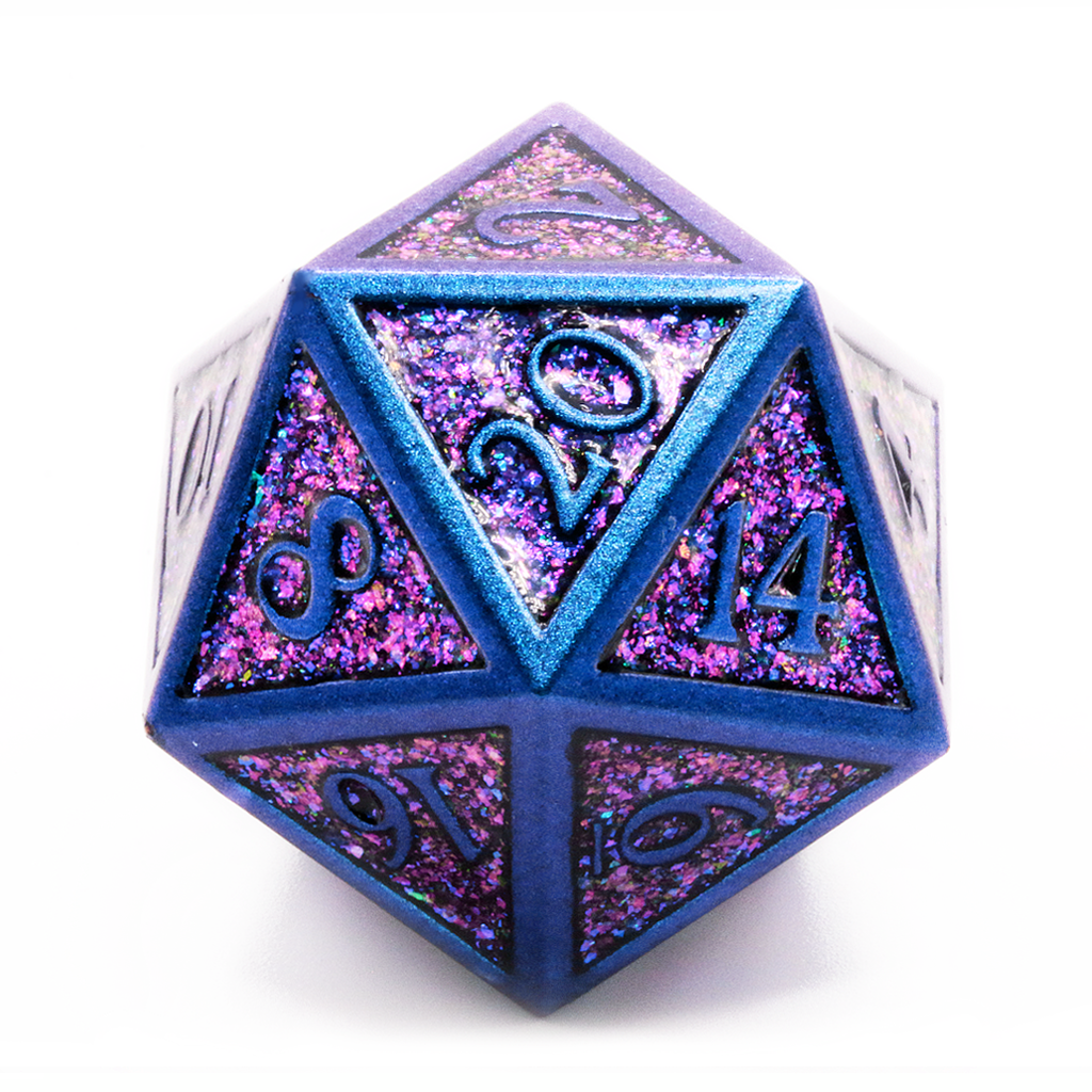 Underdark giant metal d20 dice by dark elf dice