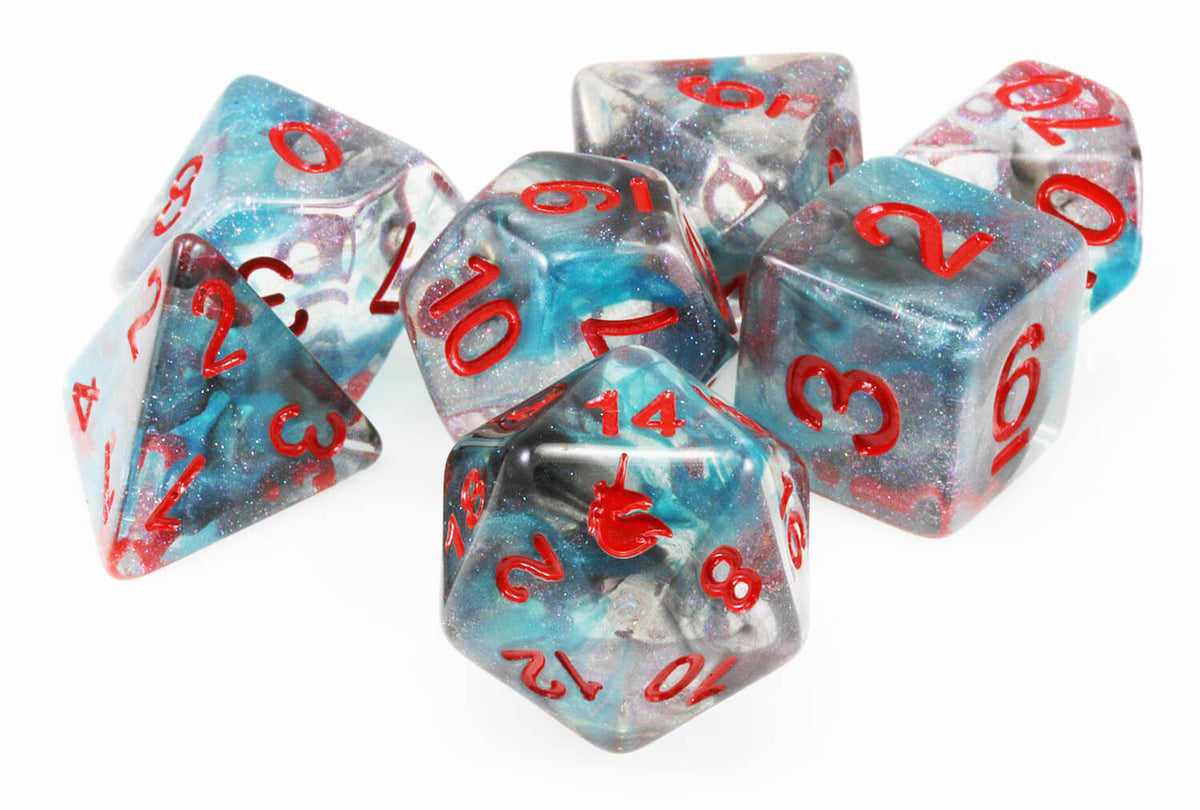 Unicorn Dice II (Battle Wounds) RPG Role Playing Game Dice Set  display picture 1