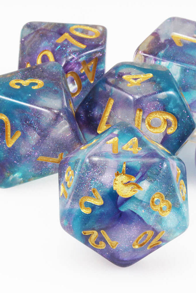 Unicorn D&D Dice Fancy Fae