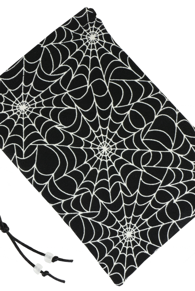 Glow in the dark Spider Web Dice Bag