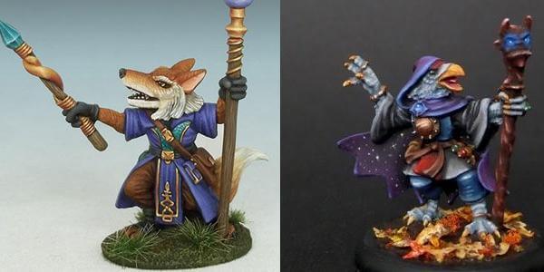 Kitsune and Tengu Miniatures