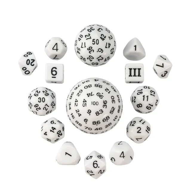 Weird dice set d30 d60 d100 for tabletop roleplaying games
