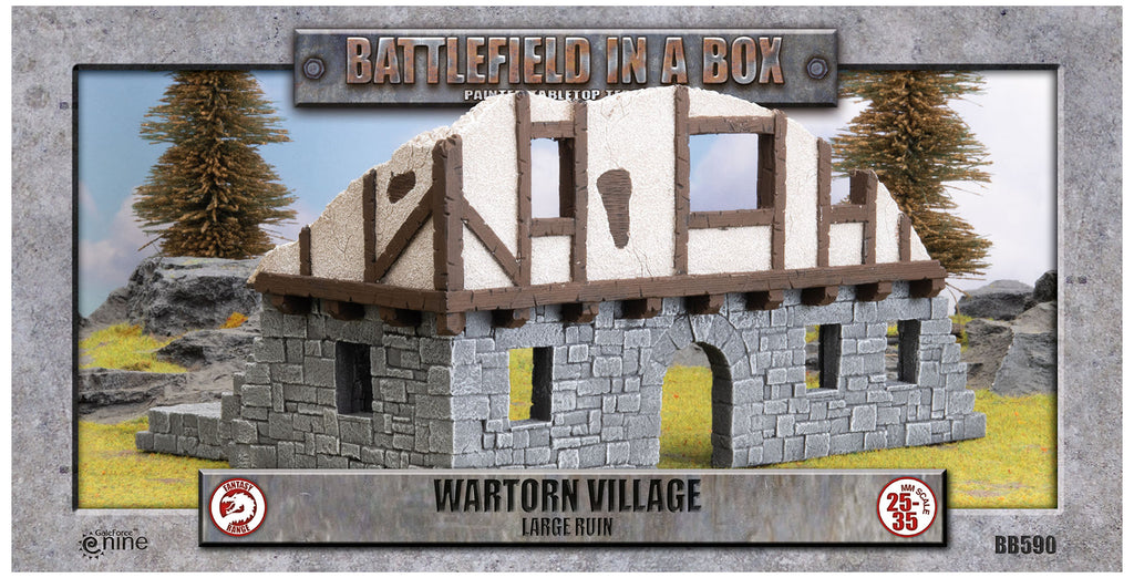 Battlefield in a Box Wartorn Village Large Ruin