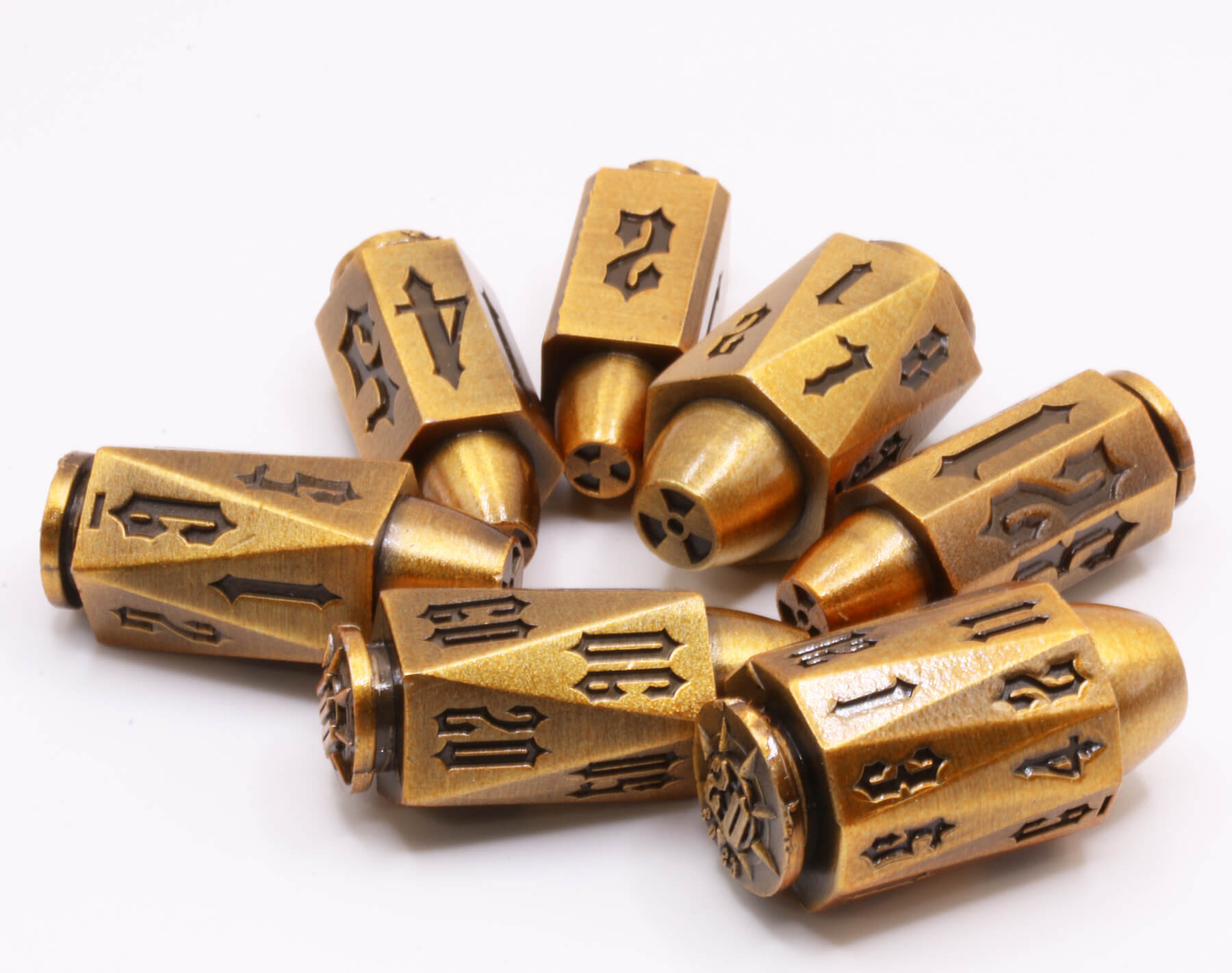 Brass Bullet Dice for TTRPG Games