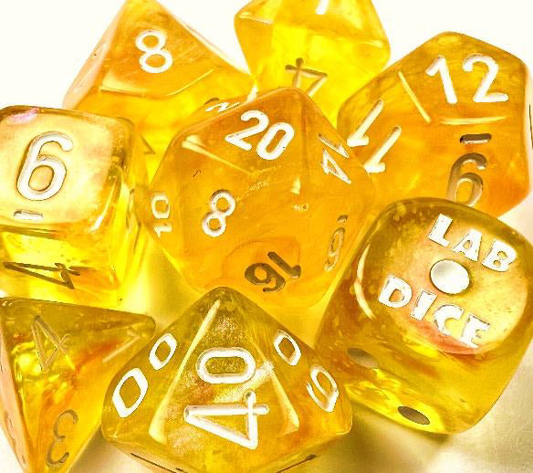 Lab Dice VI Chessex Canary