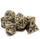 Gold Metal Cthulhu game dice set