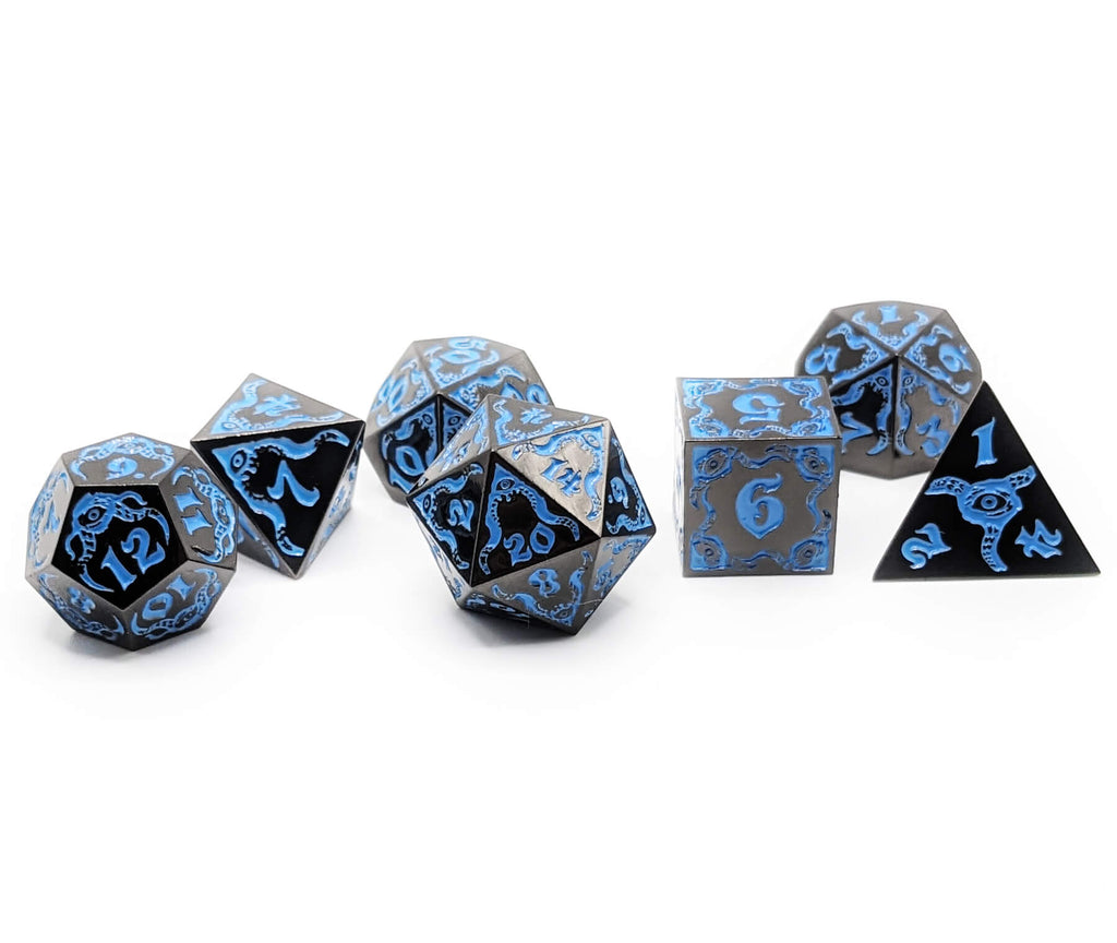 Black metal cthulhu dice for roleplaying games