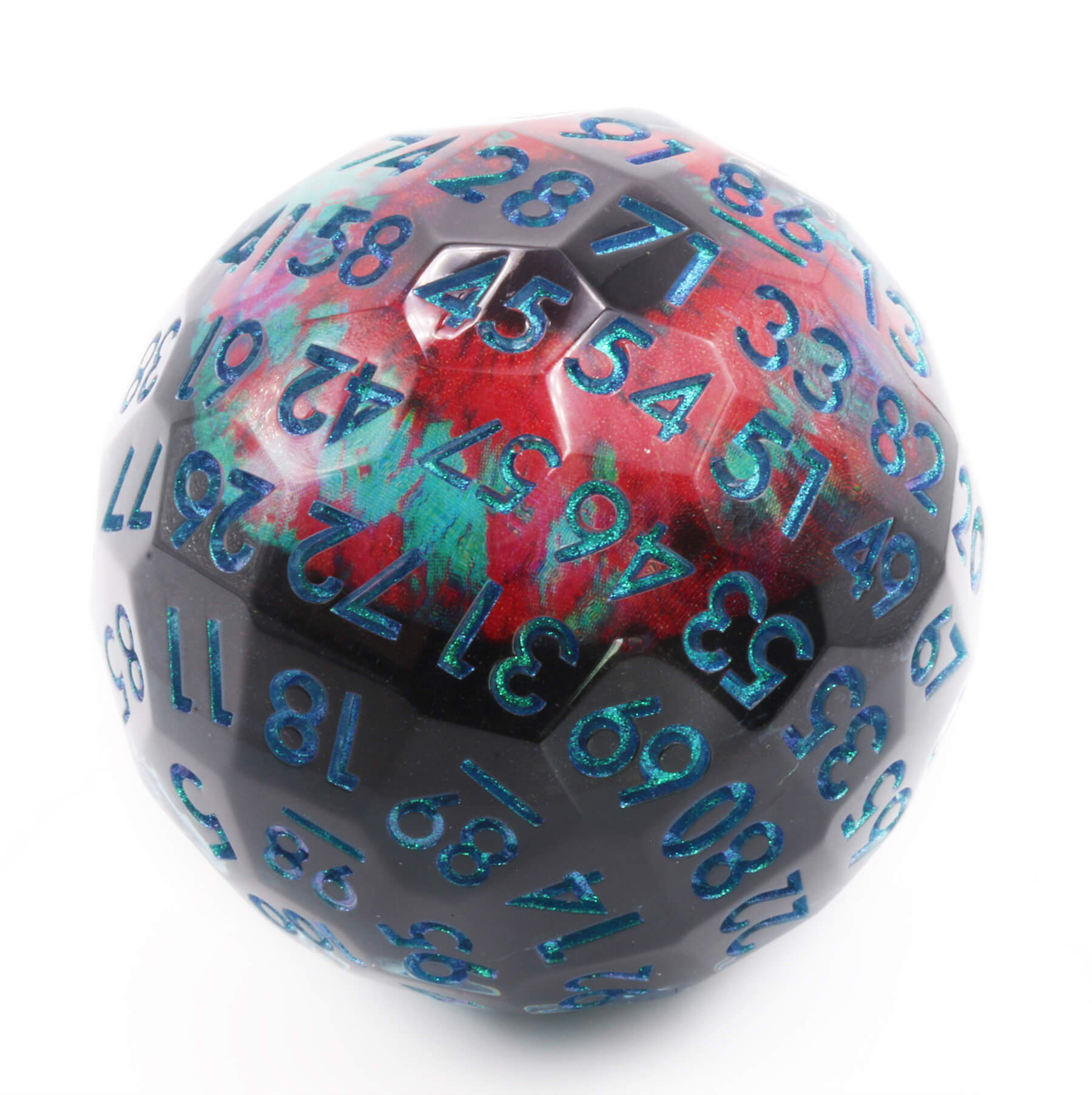 Liquid Core d100 Evil Eye Dice at Dark Elf Dice