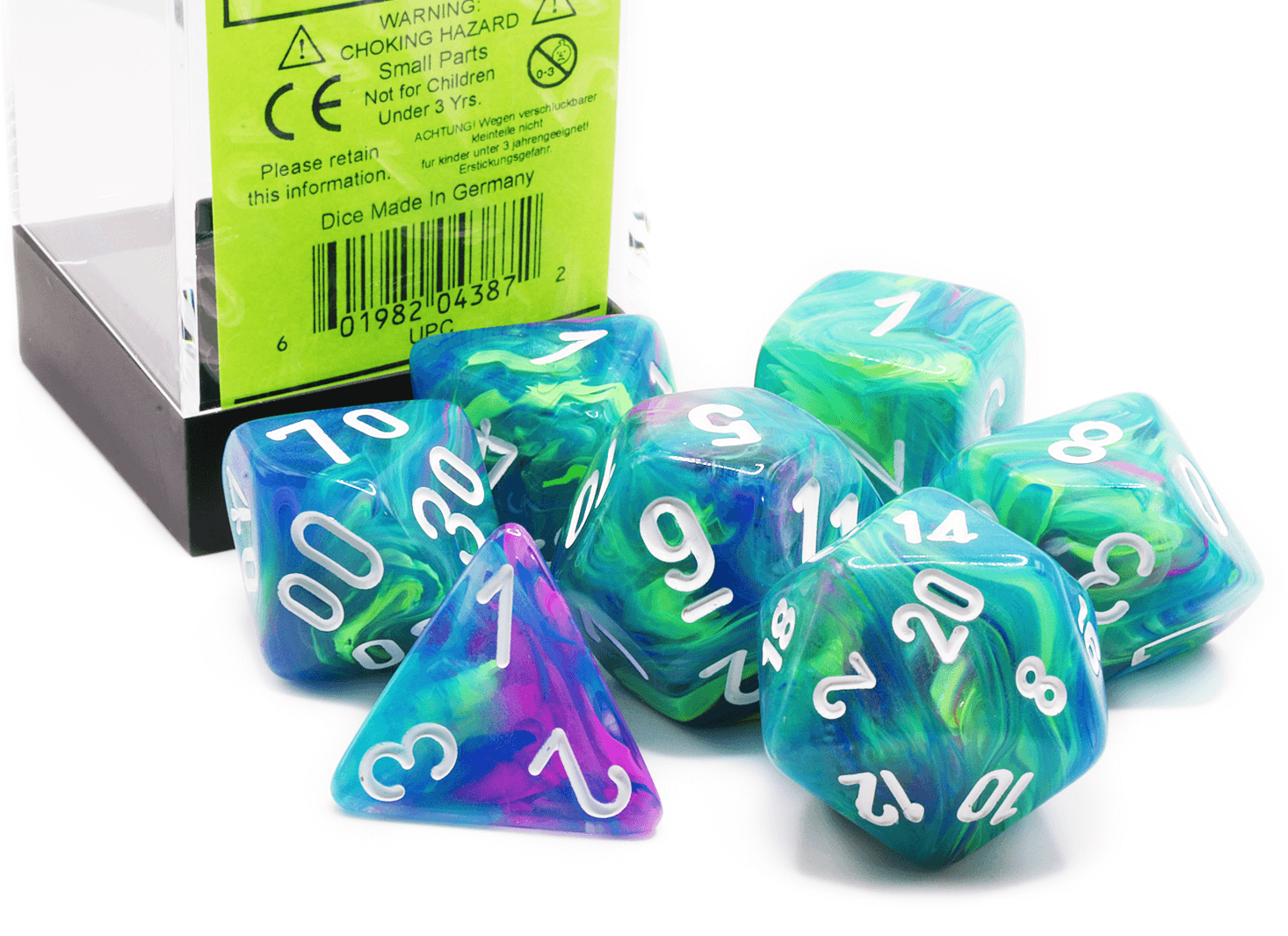 Chessex Mega-Hedral Dice at Dark Elf Dice Waterlily