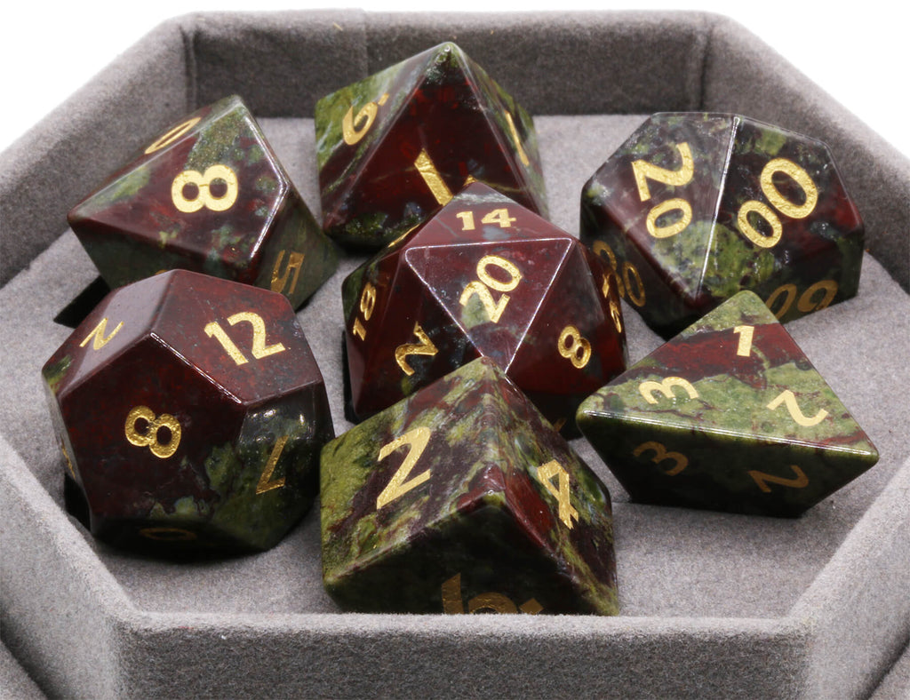 Dragon Bloodstone Gemstone dice for sale