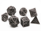 Epic Dragon Metal Dice Set in Antique Silver at Dark Elf Dice