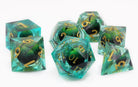 Green Eyeball Liquid Core Dice Set