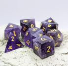 Amethyst gemstone dnd dice set