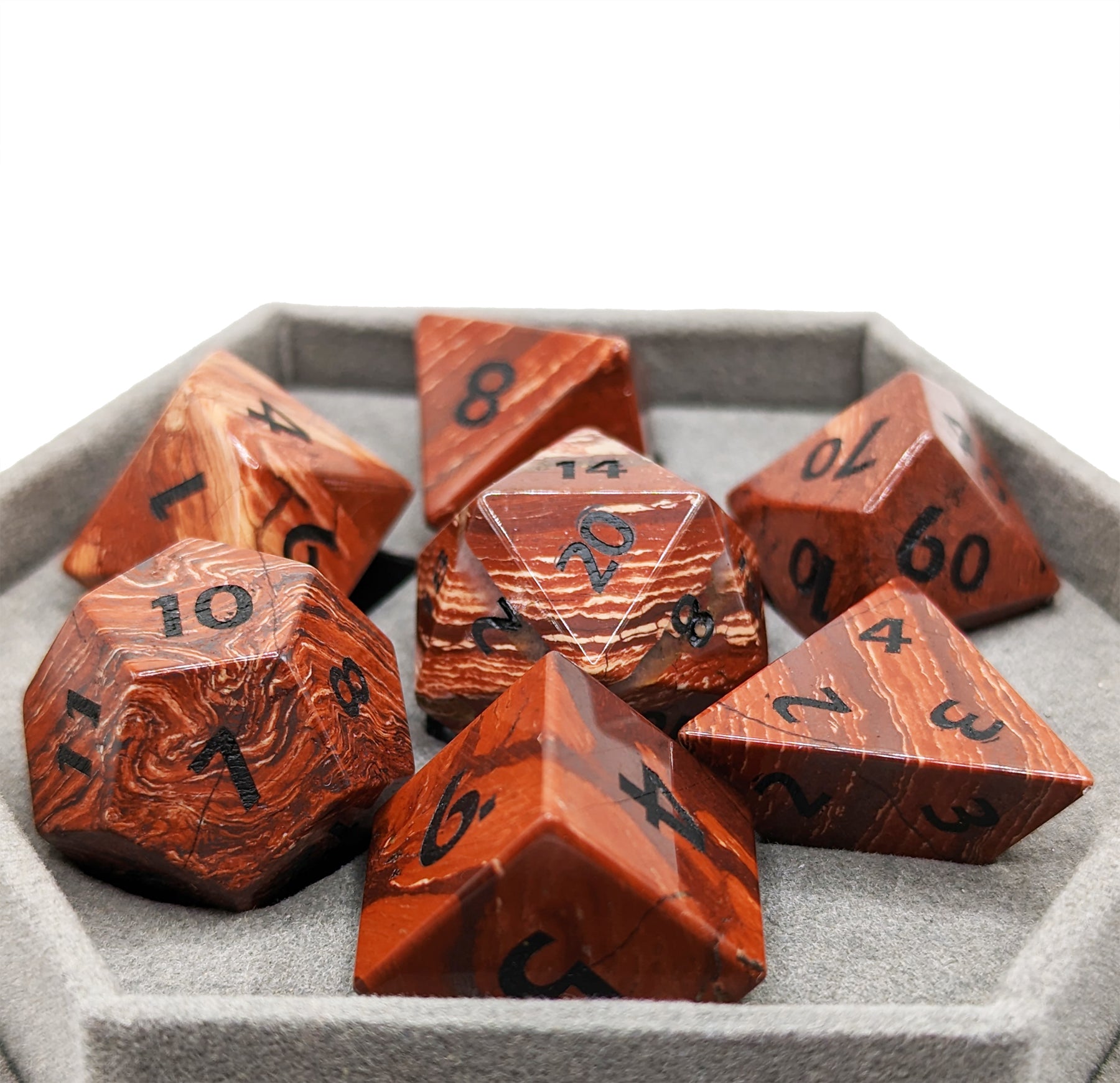 Gemstone Dice Blood Orchard Stone