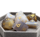 Gray Agate Gemstone Dice