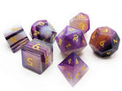 Purple gemstone dice agate