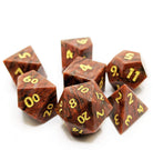 red granite stone dice set