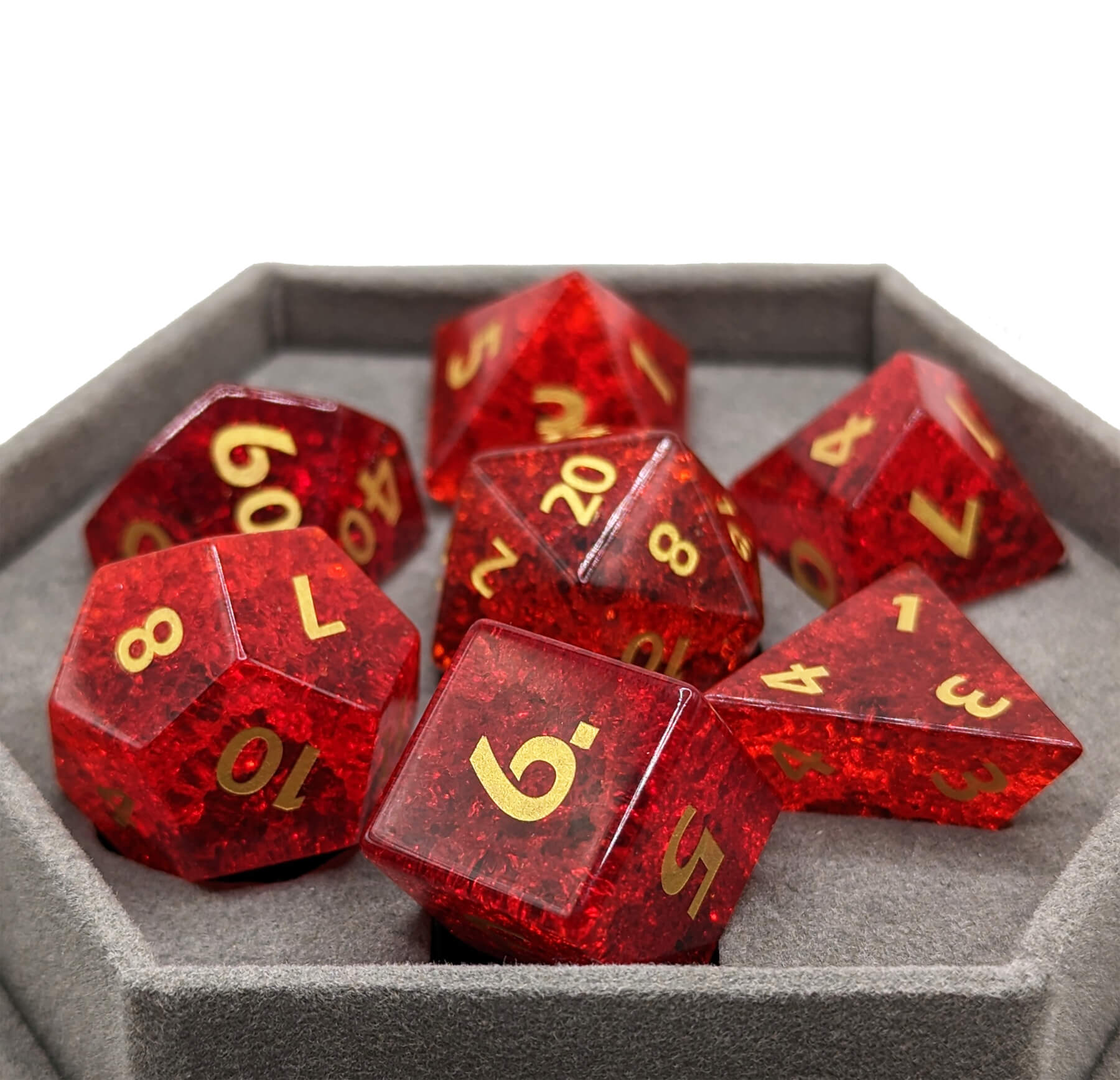 Shattered Zircon Garnet gemstone dice