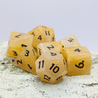 topaz gemstone dice set for rpg games