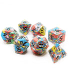 Gemstone mosaic turquoise dice