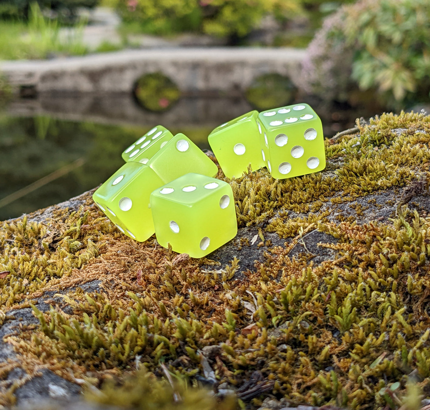 Glow in the dark d6 dice