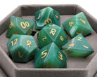 Green Agate Gemstone Dice at Dark Elf Dice