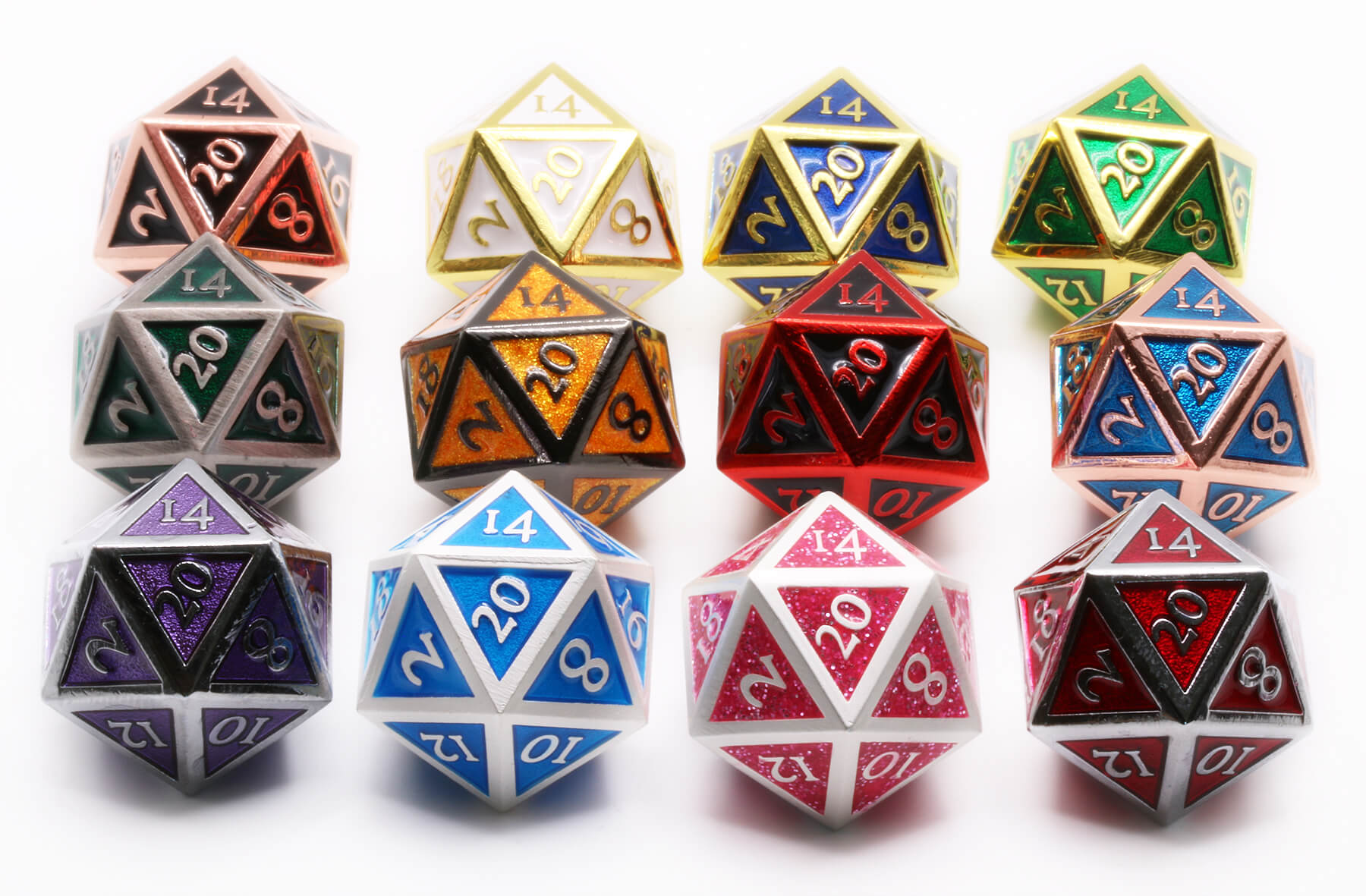 Metal D20 Dice on sale at Dark Elf Dice