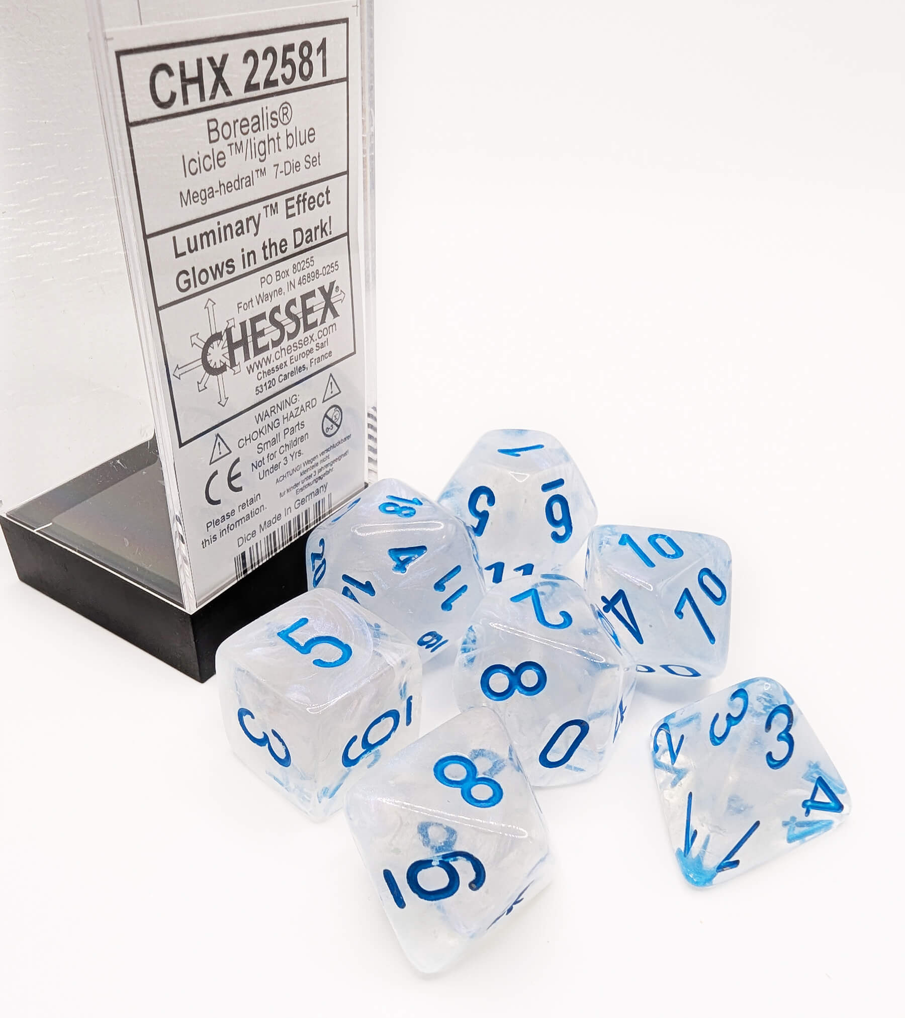 Chessex DnD Dice Icicle large mega set