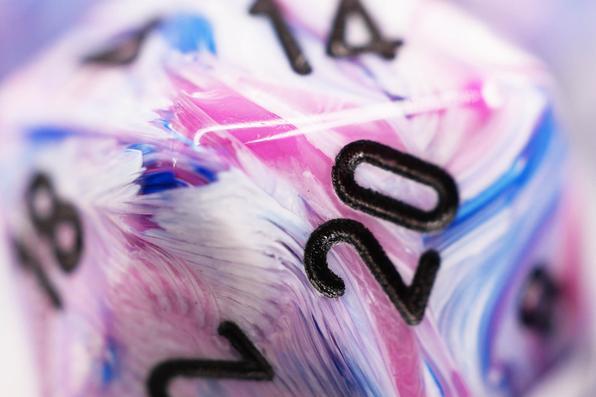 Chessex Lab Dice D20 Extreme Closeup