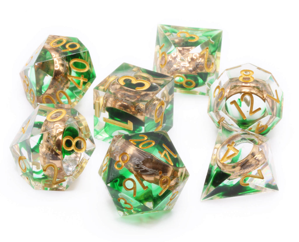 Gold Magic Ring Dice Sets on sale at Dark Elf Dice 