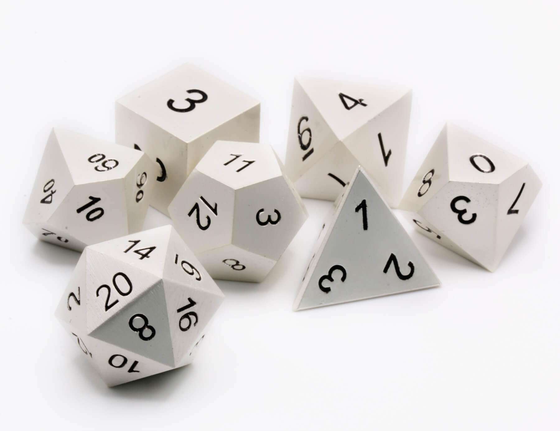 Metal TTRPG Dice Set at Dark Elf Dice