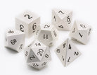 Brushed Silver Metal Dice set for sale at Dark Elf Dice