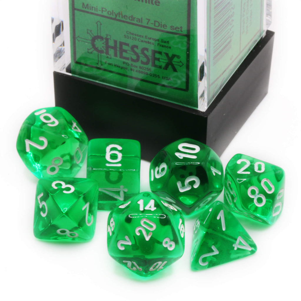 Chessex mini translucent dice for sale at Dark Elf Dice